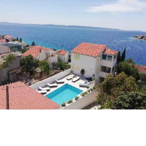 Apartment in Okrug Gornji with sea view, balcony, air conditioning, WiFi 5160-1