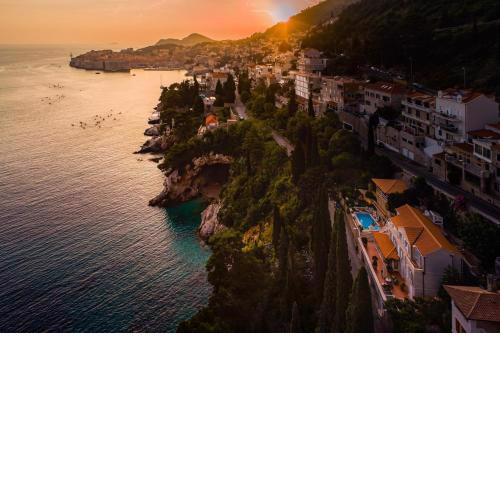 Luxury Beachfront Villa Dubrovnik Palace with private pool and jacuzzi by the beach in Dubrovnik