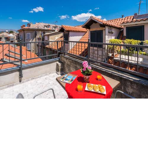 Rooftop city view apartment in the palace walls