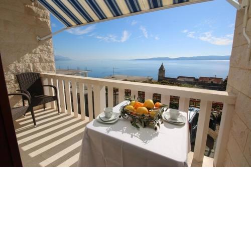 Studio apartment in Pisak with sea view, balcony, air conditioning, WiFi 3340-2