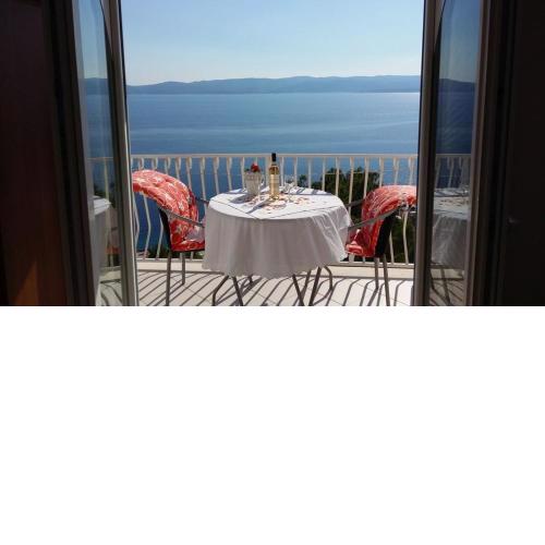 Studio apartment in Pisak with sea view, balcony, air conditioning, WiFi 90-2